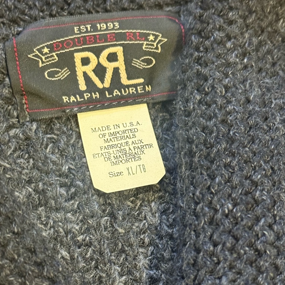 RRL Polo Ralph Lauren Men’s Shawl Collar Knit Cardigan - Picture 3 of 9